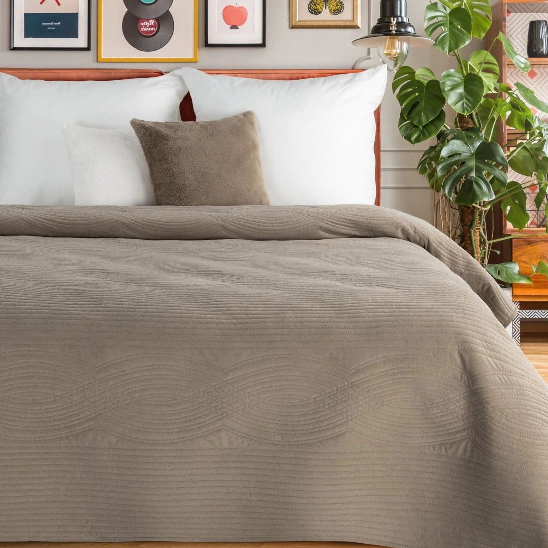 Prehoz 220x240 cm velúrový, béžový