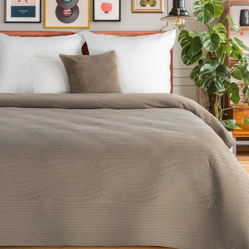 Prehoz 220x240 cm velúrový, béžový