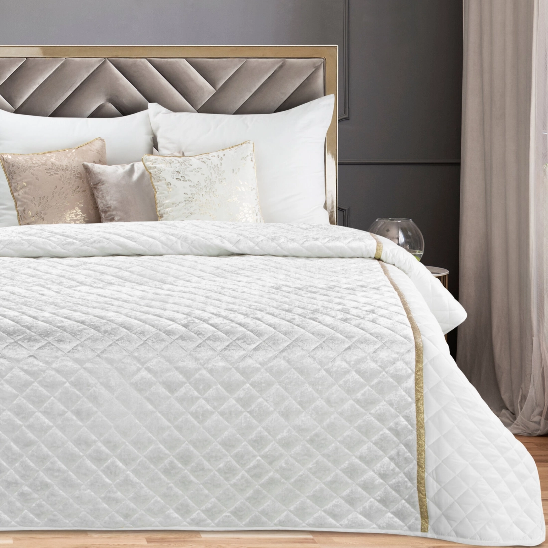 Prehoz 220x240 cm velúrový, biely