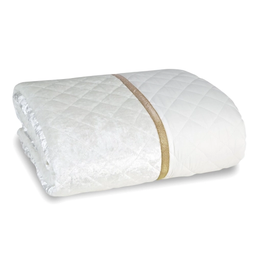 Prehoz 220x240 cm velúrový, biely