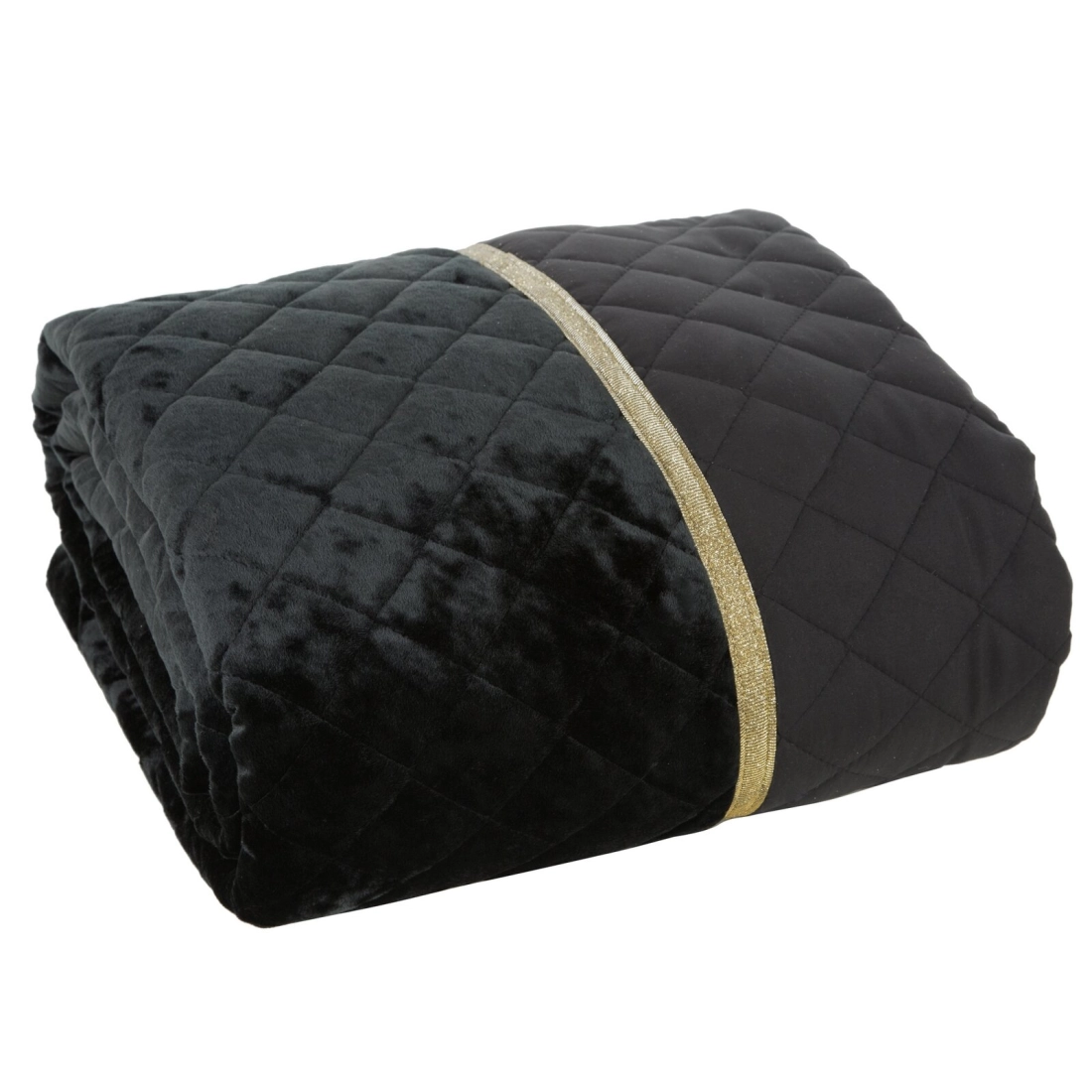 Prehoz 220x240 cm velúrový, čierny