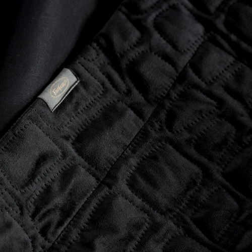 Prehoz 220x240 cm velúrový so zvieracím vzorom, čierny