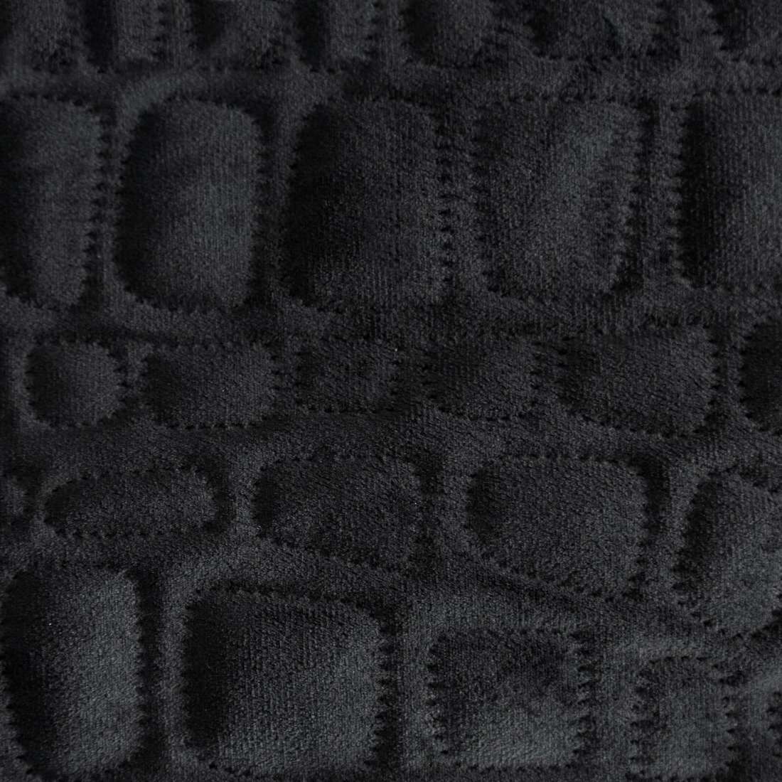 Prehoz 220x240 cm velúrový so zvieracím vzorom, čierny