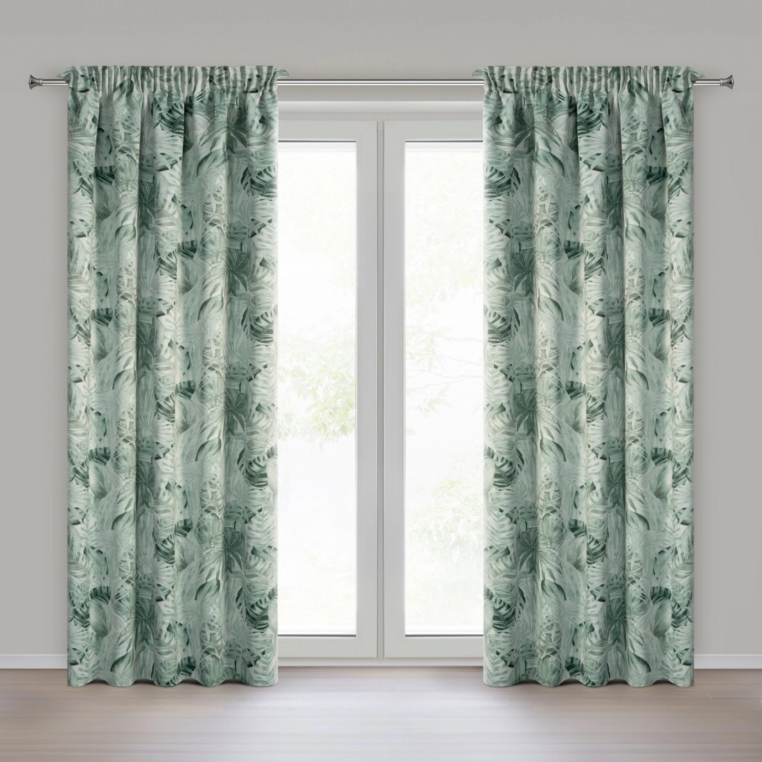 Prehoz 220x240 cm zamatový mätový ROSES Eva Minge