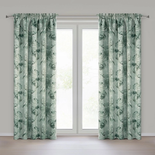 Prehoz 220x240 cm zamatový mätový ROSES Eva Minge