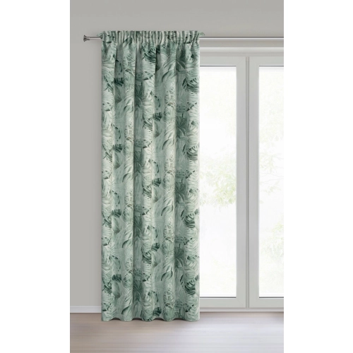 Prehoz 220x240 cm zamatový mätový ROSES Eva Minge