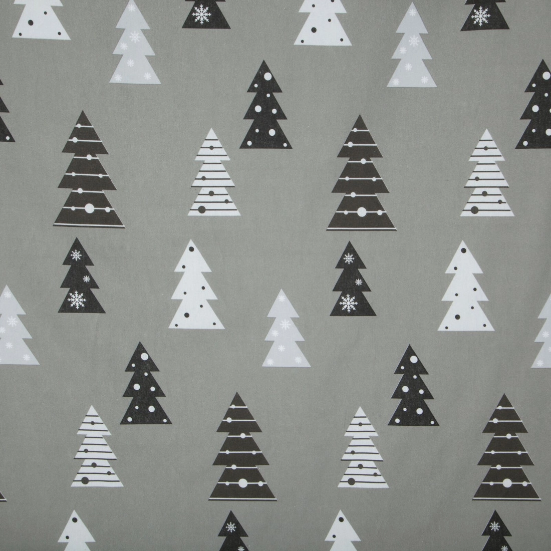 Vianočné obliečky 140x200 cm bavlnené flanelové, sivé a biele