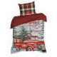 Vianočné obliečky 140x200 cm bavlnené renforcé, červené a biele