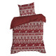 Vianočné obliečky 140x200 cm bavlnené renforcé, červené a biele