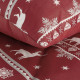 Vianočné obliečky 140x200 cm bavlnené renforcé, červené a biele