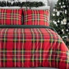 Vianočné obliečky 140x200 cm bavlnené renforcé, červené a fľaškovo zelené