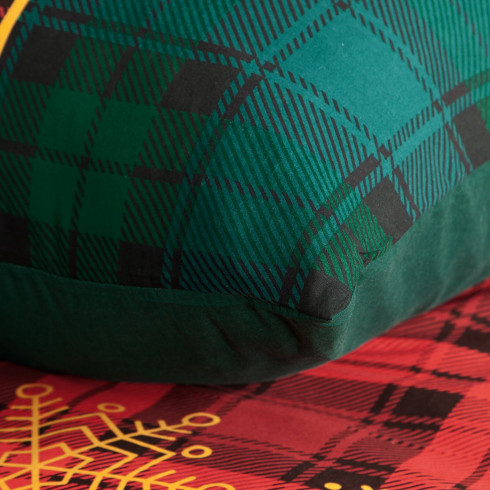 Vianočné obliečky 140x200 cm bavlnené renforcé, červené a zelené