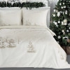 Vianočné obliečky 160x200 cm mikrovláknové, béžové a biele