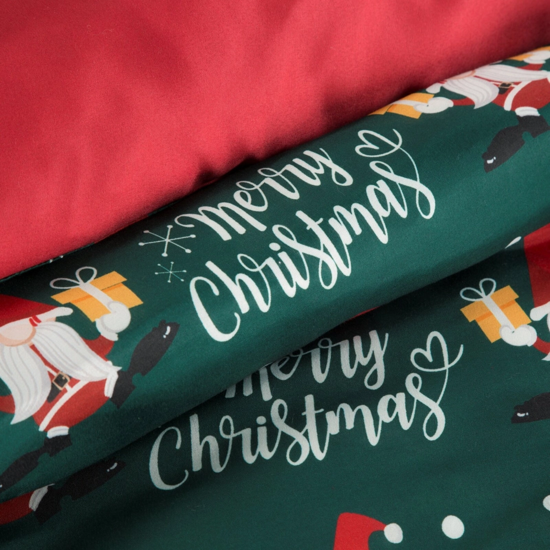 Vianočné obliečky 160x200 cm mikrovláknové, zelené a červené