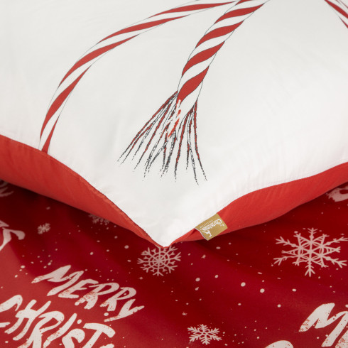 Vianočné obliečky 220x200 cm mikrovláknové červené a biele