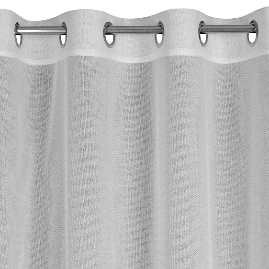 Záclona 140x250 cm biela na kovové krúžky KEJTI