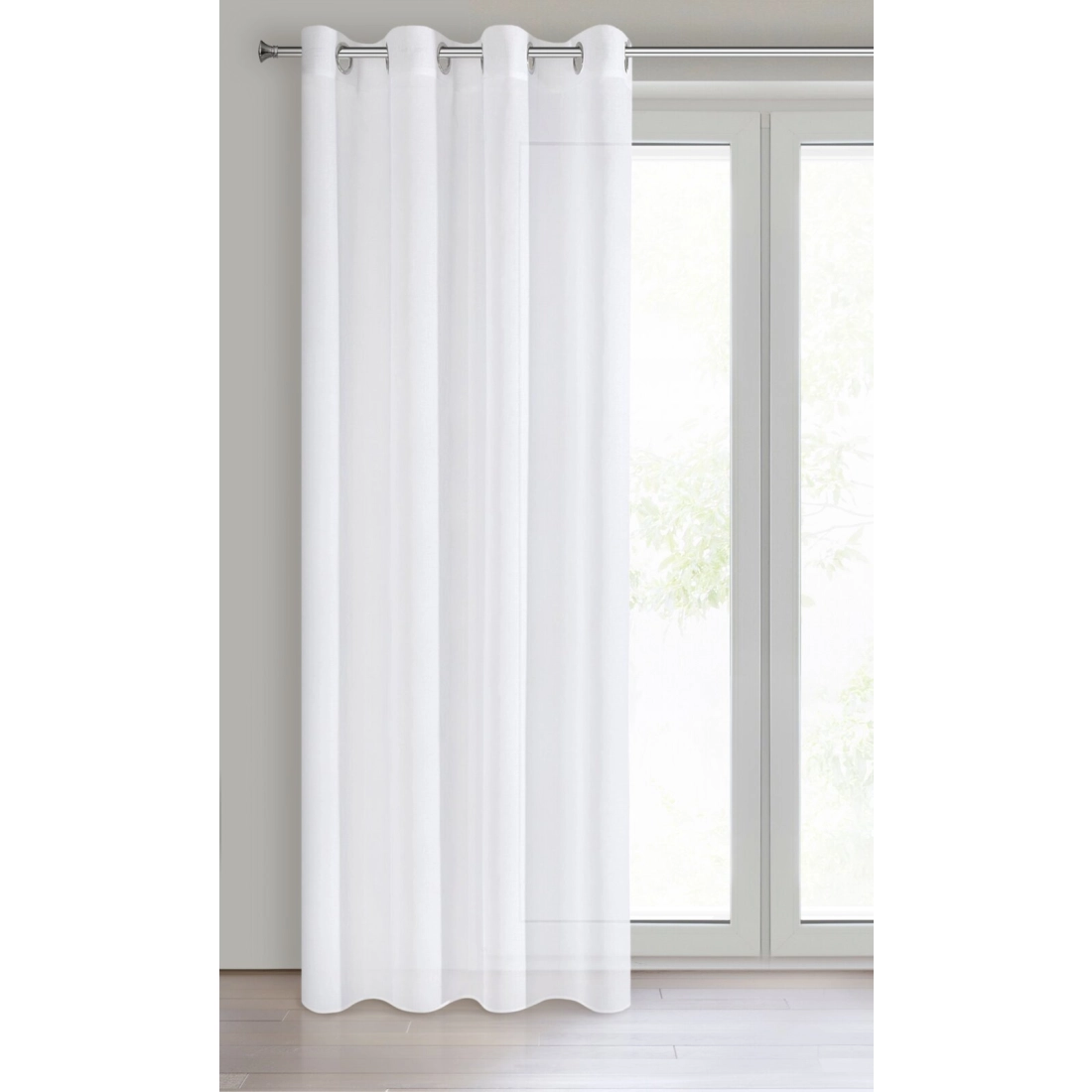 Záclona 140x250 cm etamínová biela na kovové krúžky ESIM