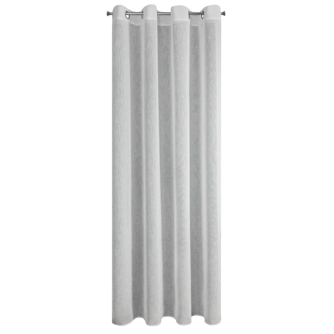 Záclona 140x250 cm etamínová oceľová na kovové krúžky ALICJA