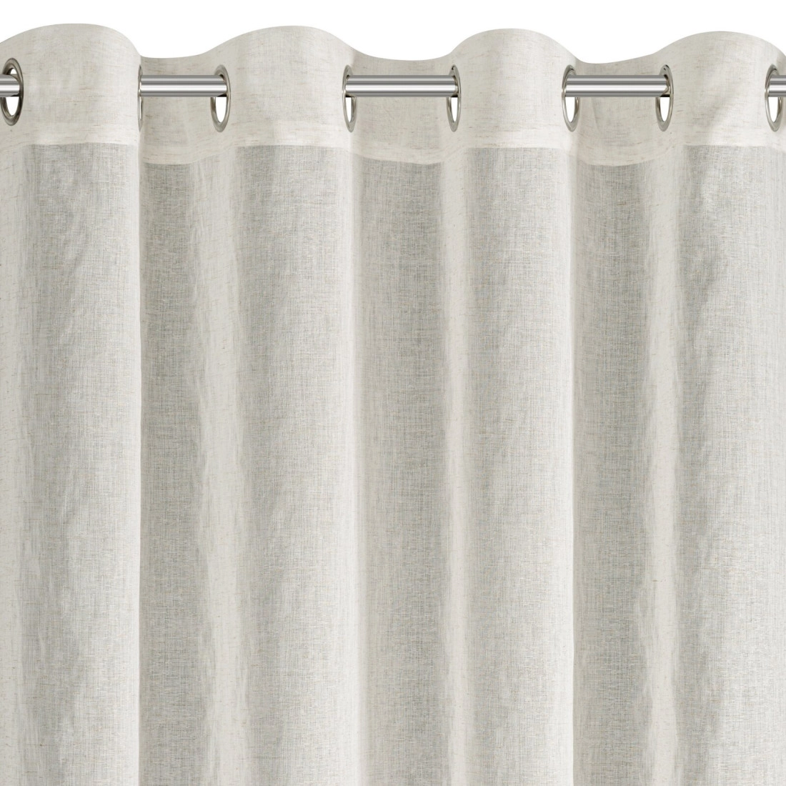 Záclona 140x250 cm prírodná na kovové krúžky AUREA