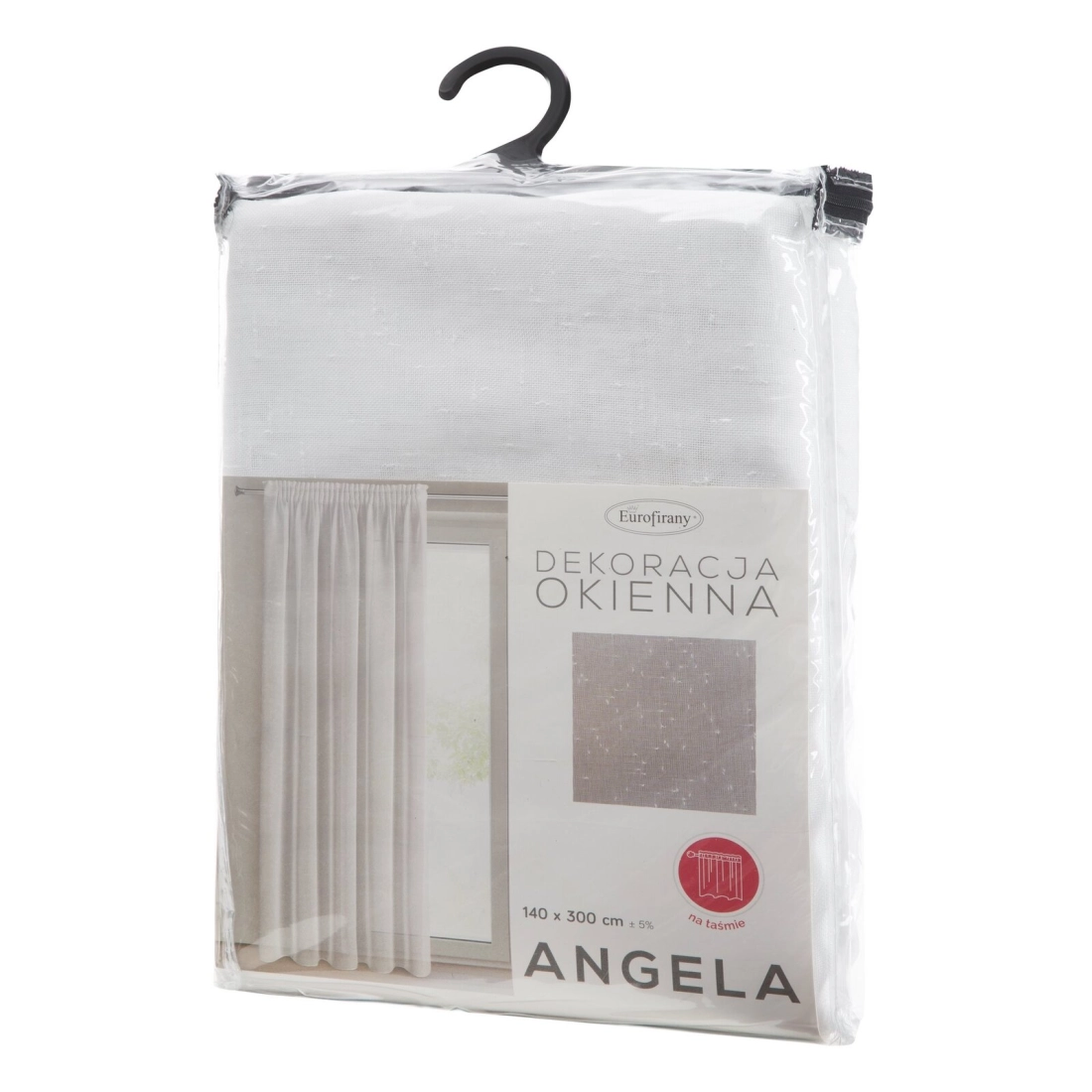 Záclona 140x300 cm matná biela na riasiacu pásku ANGELA