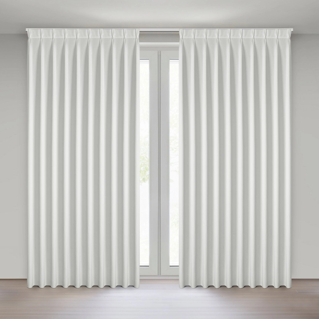 Záves 125x270 cm zamatový biely na riasiacu pásku MELANIE