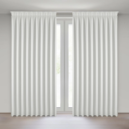 Záves 125x270 cm zamatový biely na riasiacu pásku MELANIE