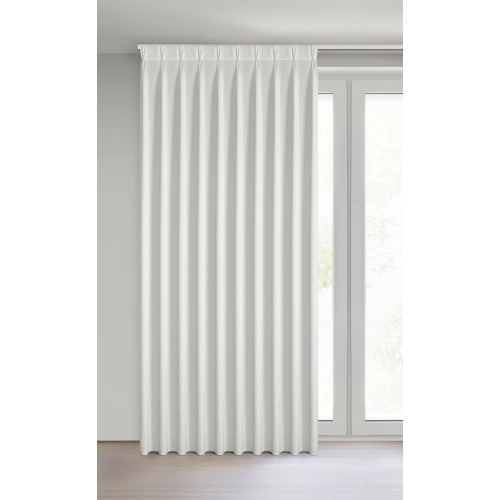 Záves 125x270 cm zamatový biely na riasiacu pásku MELANIE