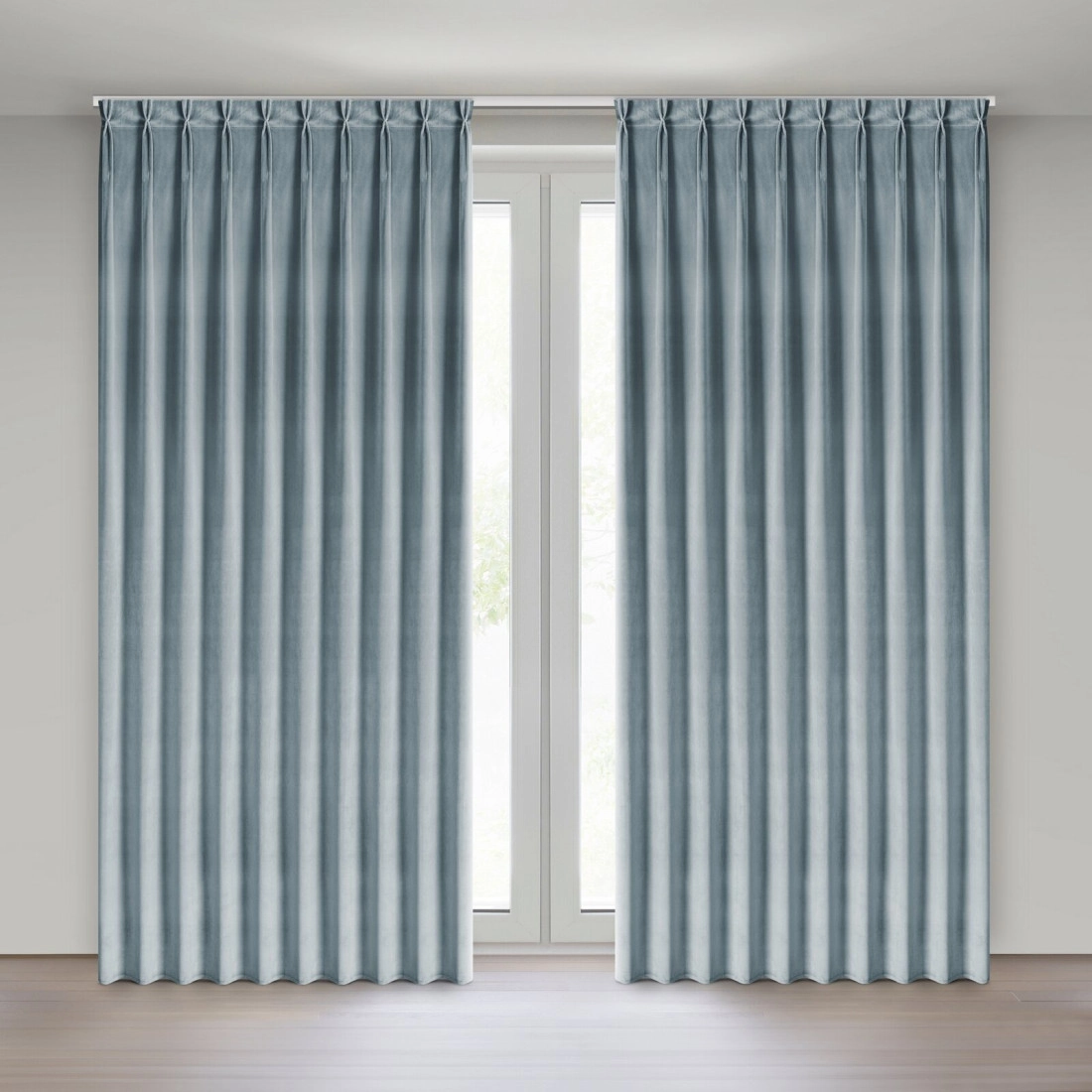 Záves 125x270 cm zamatový sivý MELANIE