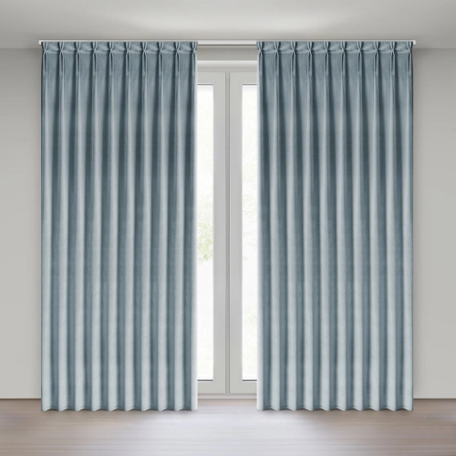 Záves 125x270 cm zamatový sivý MELANIE