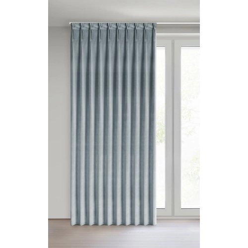 Záves 125x270 cm zamatový sivý MELANIE