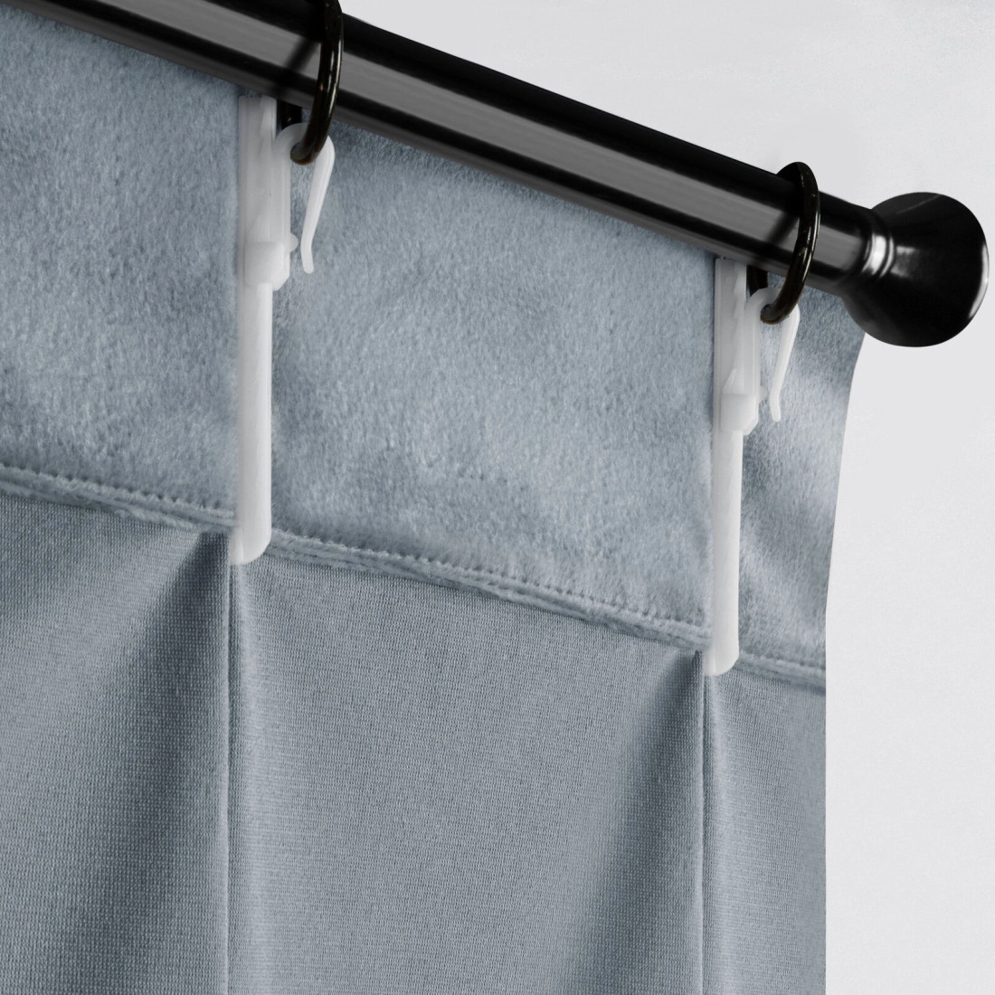 Záves 125x270 cm zamatový sivý MELANIE