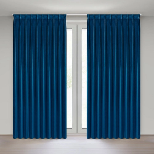 Sametový závěs 125x270 cm tmavě modrý MELANIE