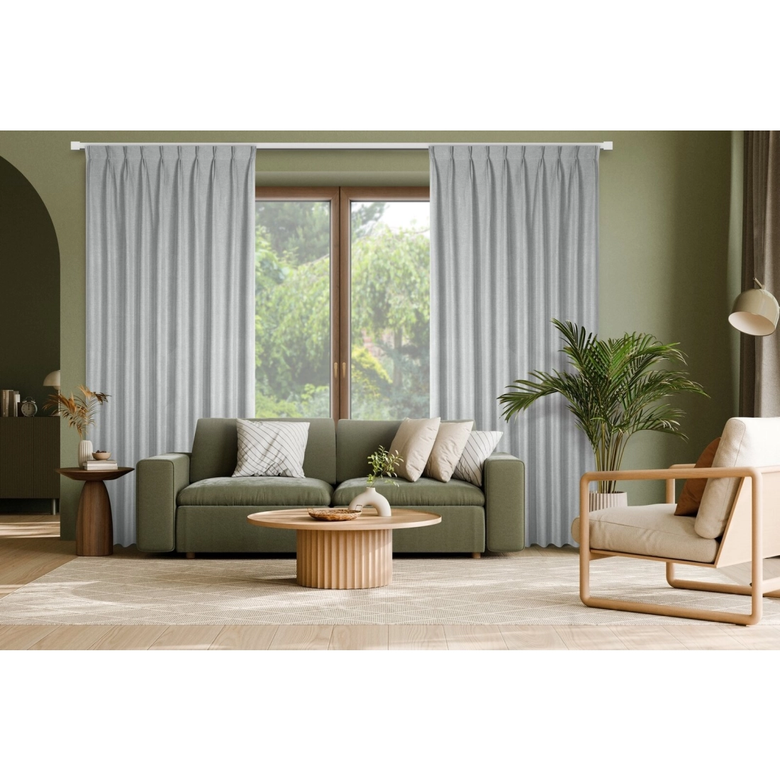 Závěs 125x270 cm zatemňovací stříbrný NELISA