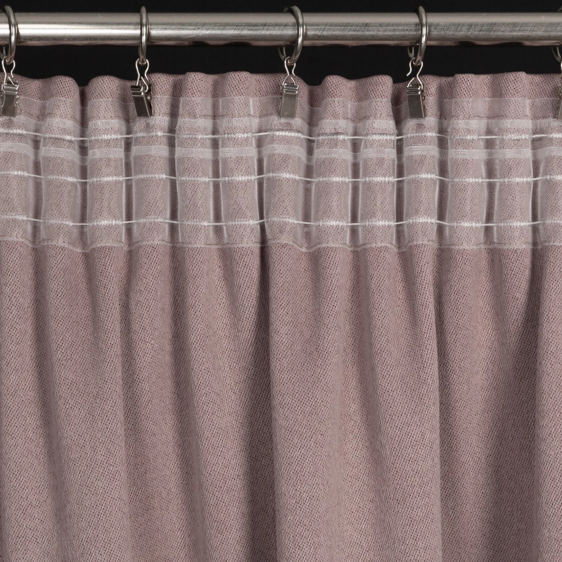 Záves 130x300 cm zatemňujúci pudrovo ružový na riasiacu pásku CARLO