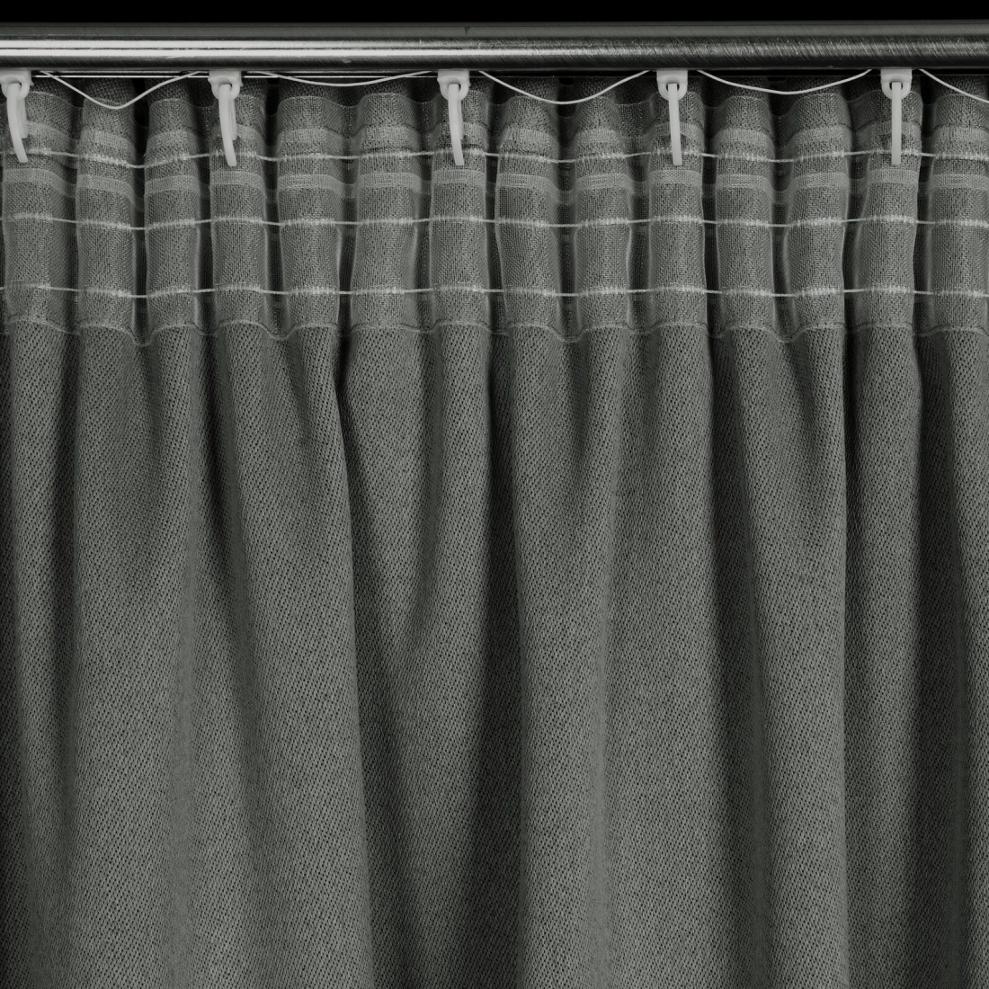 Záves 130x300 cm zatemňujúci sivý na riasiacu pásku CARLO