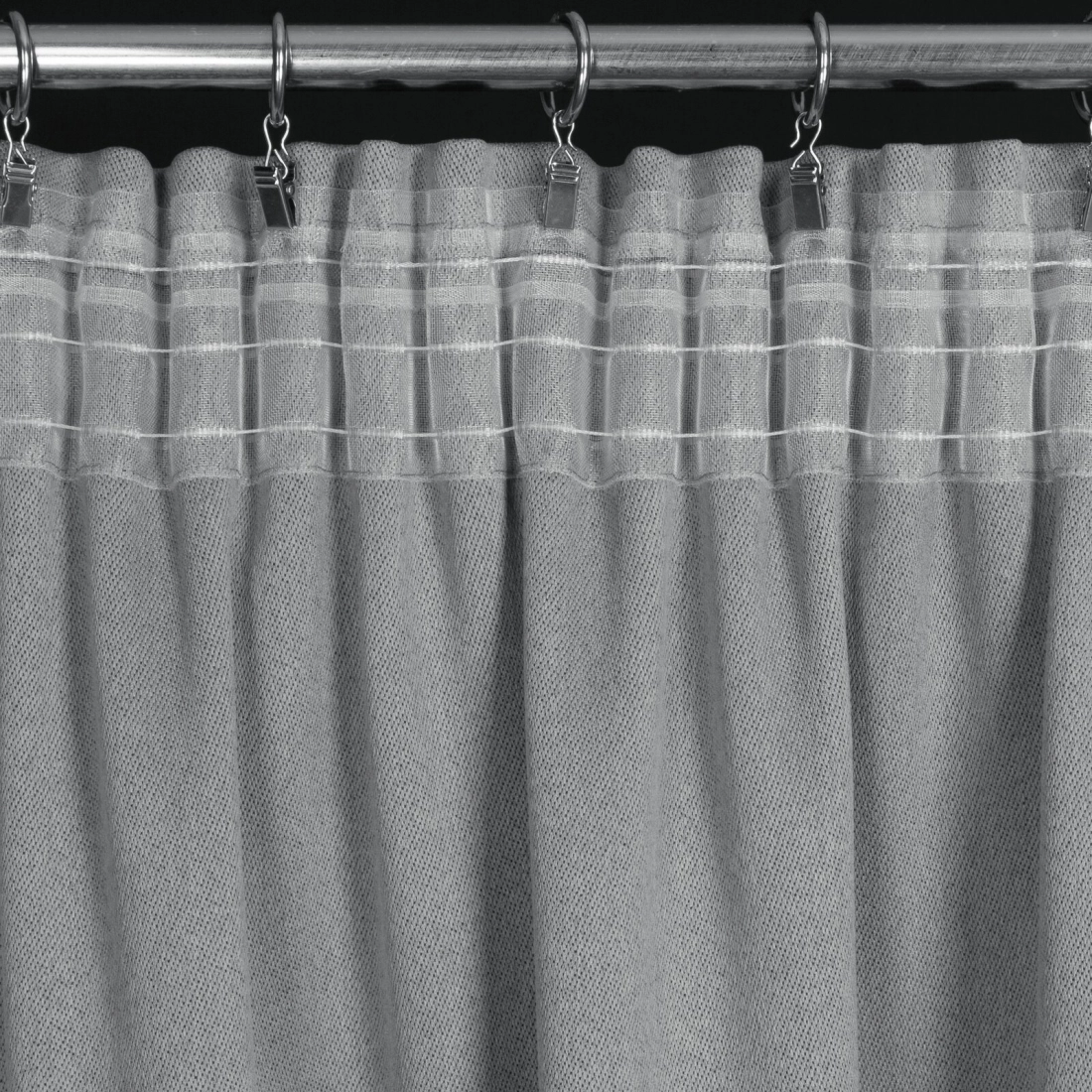 Záves 130x300 cm zatemňujúci strieborný na riasiacu pásku CARLO