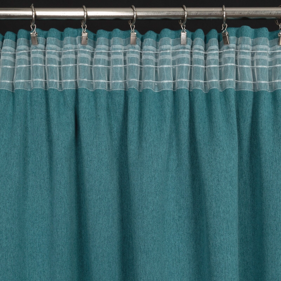 Zatemňovací závěs 130x300 cm tmavě tyrkysový na řasicí pásku CARLO