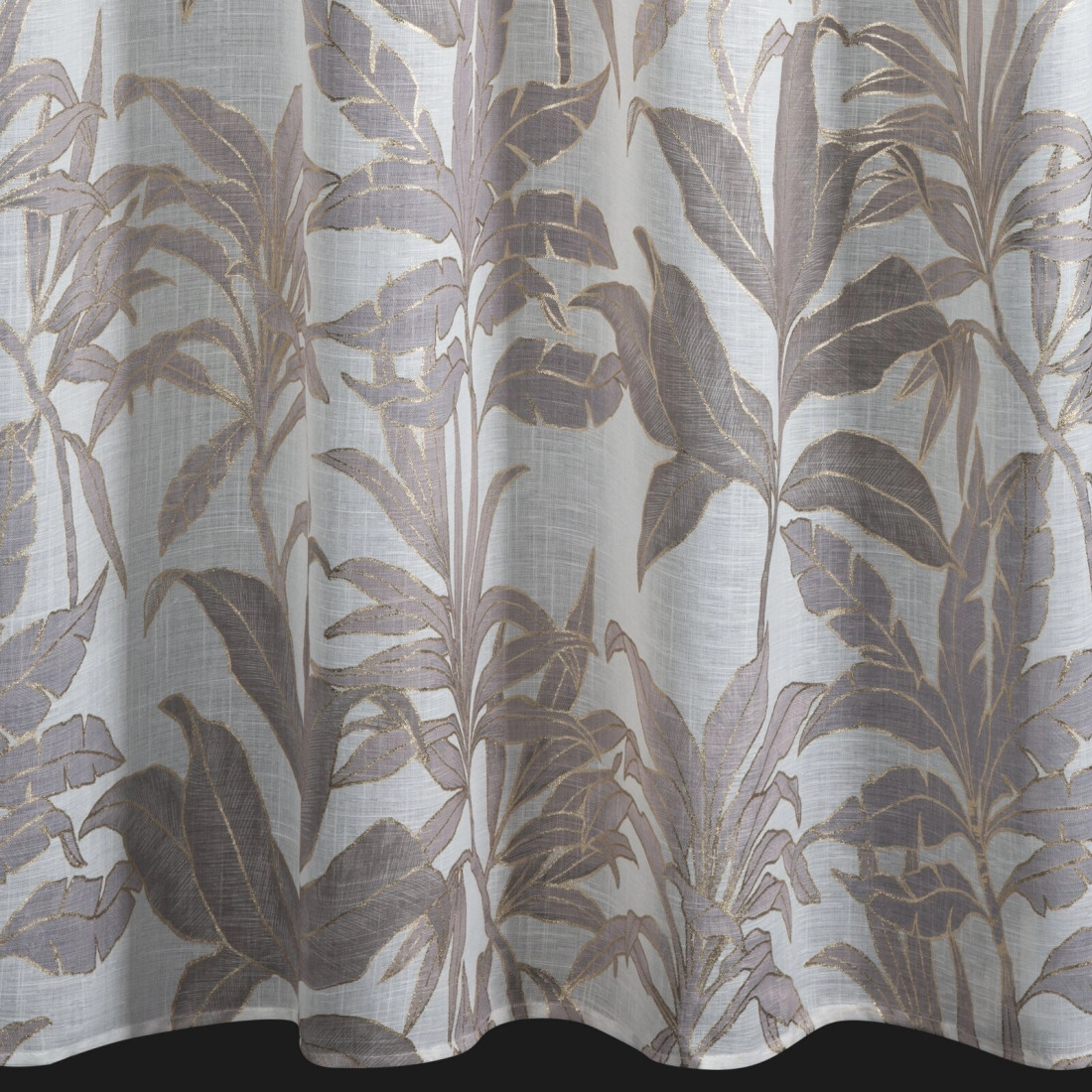 Záves 135x250 cm biely béžový na kovové krúžky ANELI