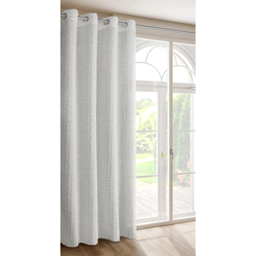 Záves 135x250 cm biely na kovové krúžky TIFFANY Eva Minge