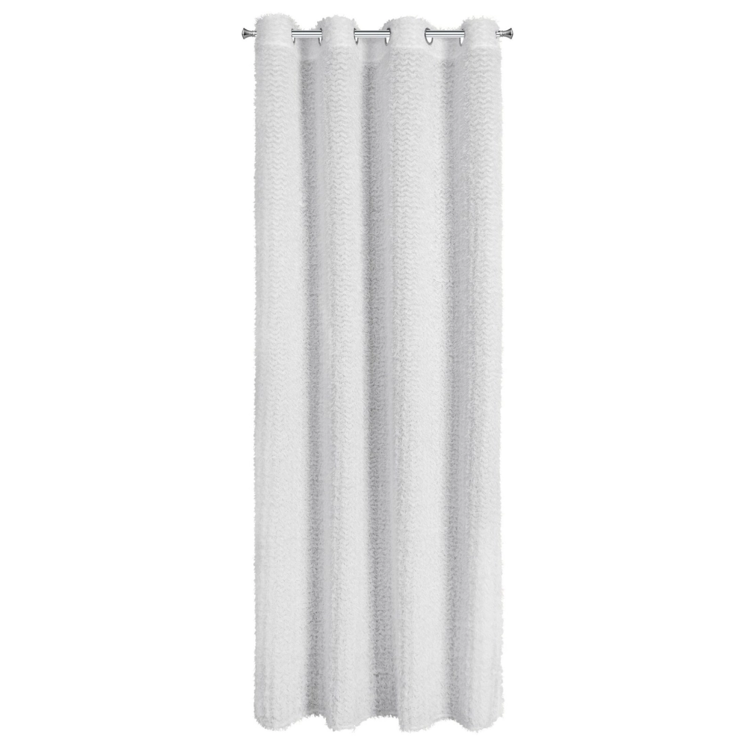 Záves 135x250 cm biely na kovové krúžky TIFFANY Eva Minge