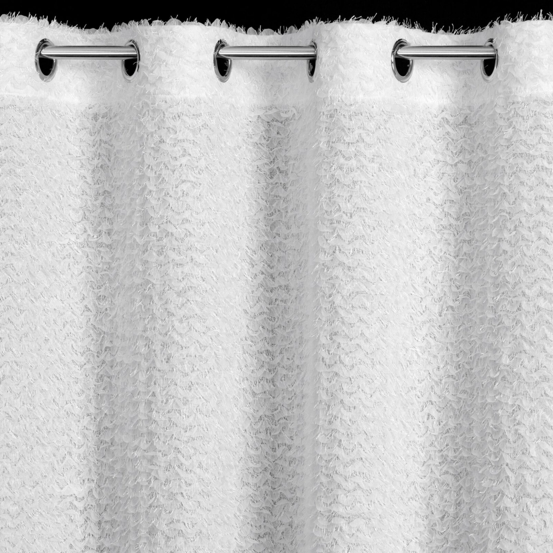 Záves 135x250 cm biely na kovové krúžky TIFFANY Eva Minge