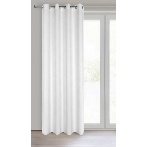 Záves 135x250 cm biely zamatový na kovové krúžky ALETA