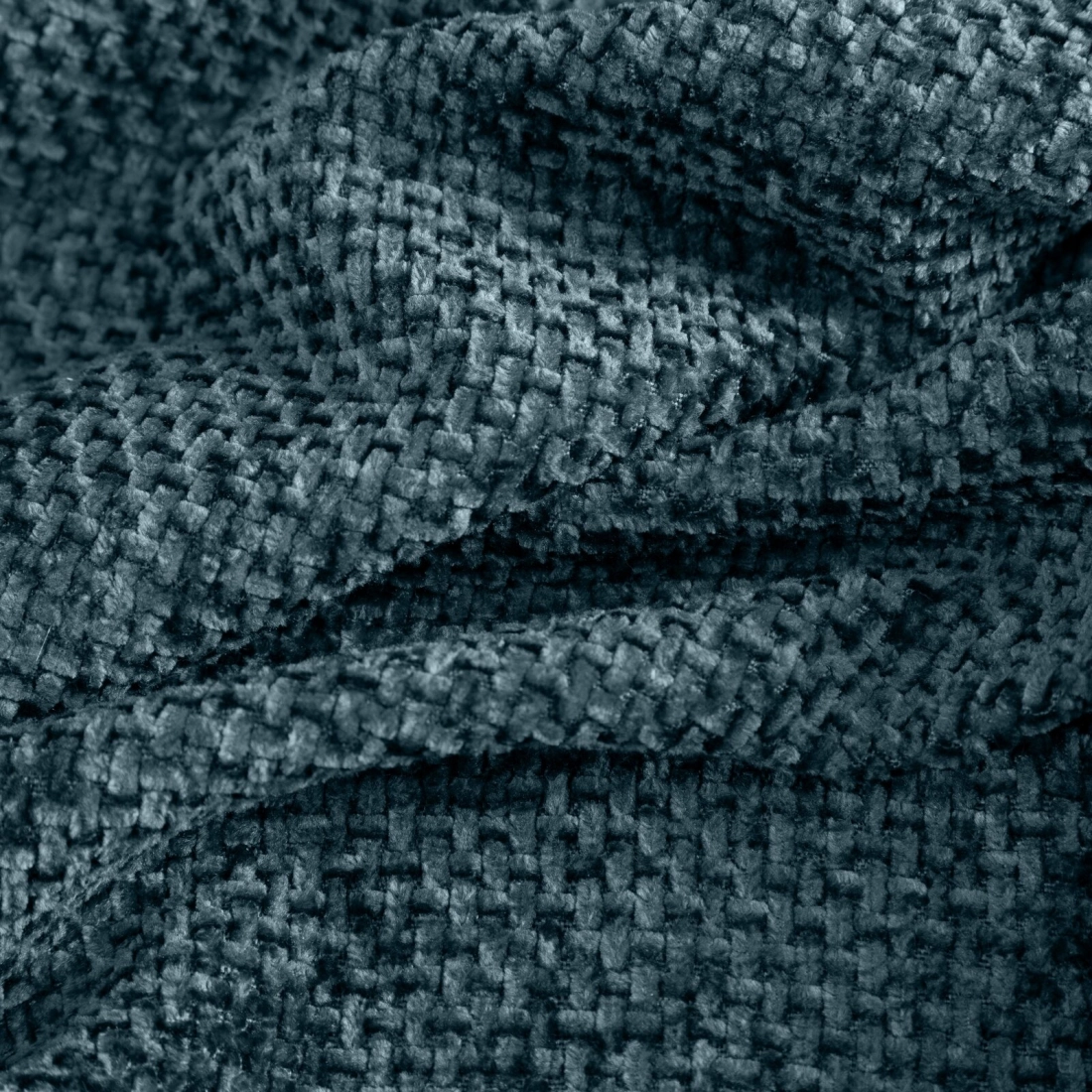 Záves 135x250 cm chenilový tmavomodrý na kovové krúžky ALETA