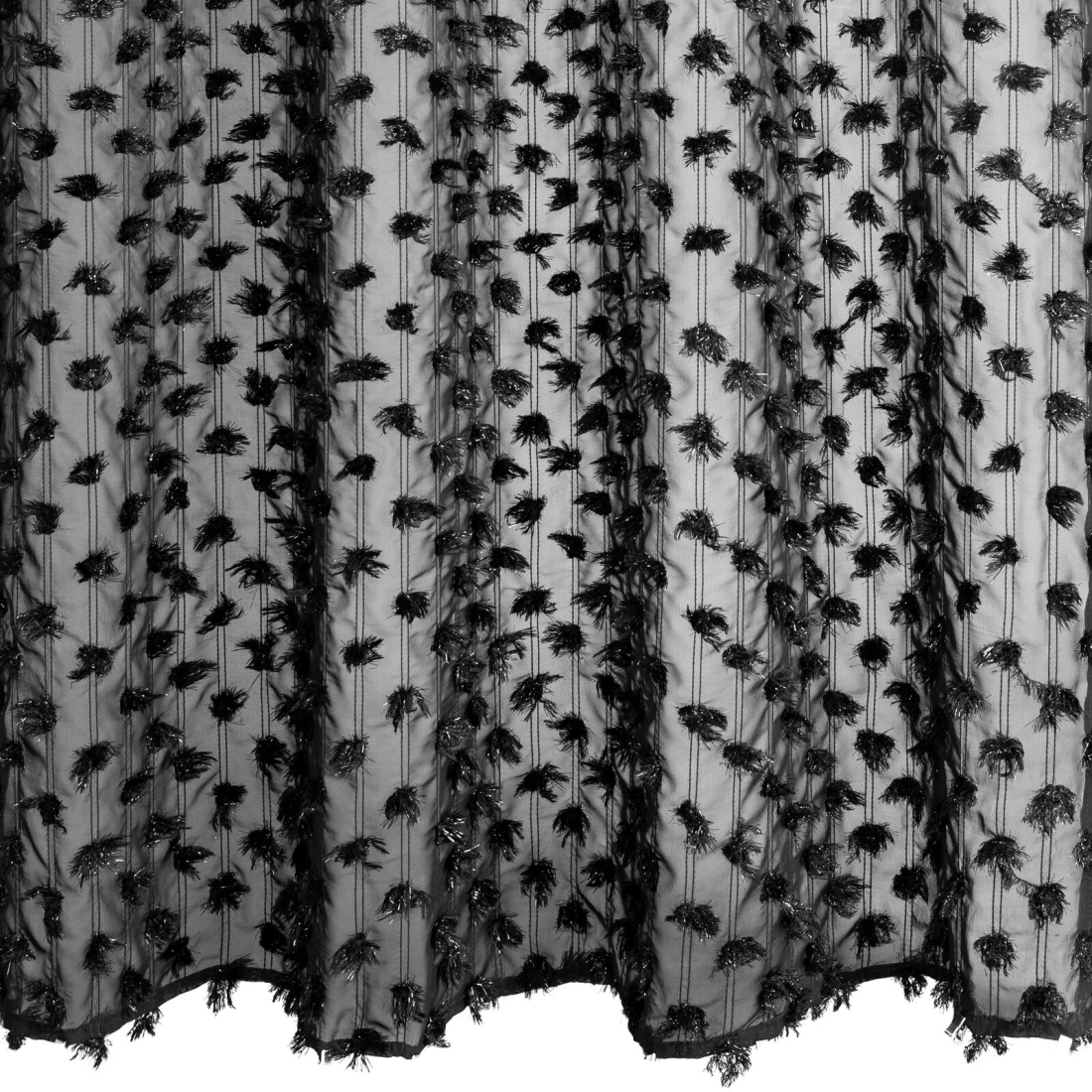 Záves 135x250 cm čierny šifónový na kovové krúžky AURELIA Eva Minge