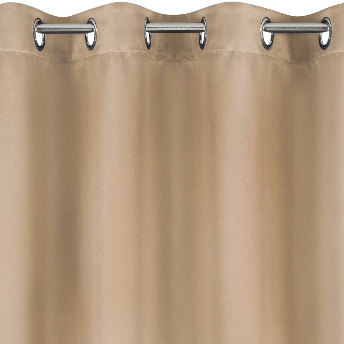 Záves 135x250 cm matný béžový na kovové krúžky ADLEY