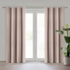 Záves 135x250 cm matný ružový na kovové krúžky ADLEY