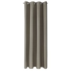 Záves 135x250 cm matný tmavobéžový na kovové krúžky BLACKOUT