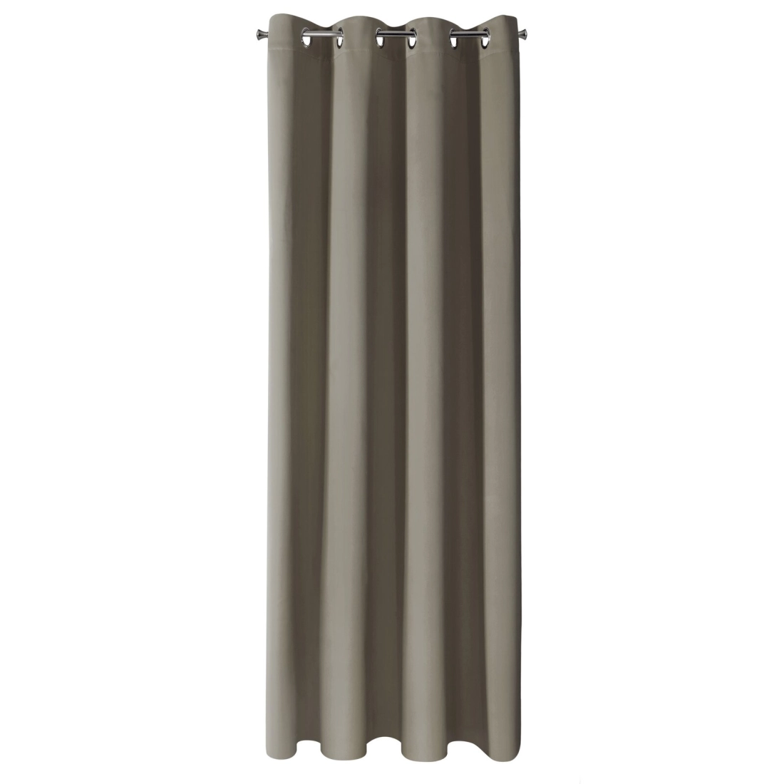 Záves 135x250 cm matný tmavobéžový na kovové krúžky BLACKOUT