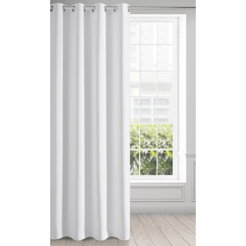 Záves 135x250 cm matný zatemňovací biely na kovové krúžky BLACKOUT