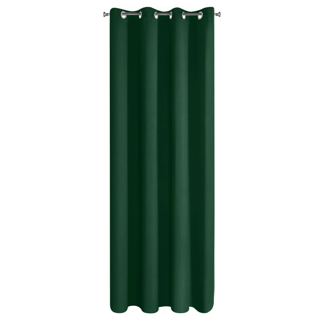 Záves 135x250 cm matný zelený na kovové krúžky BLACKOUT